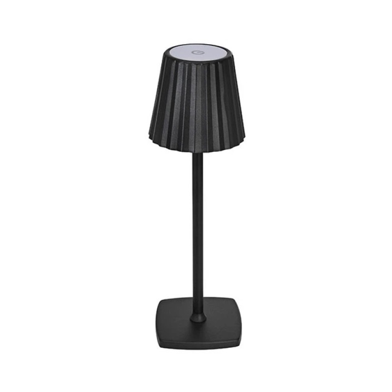 Настільна лампа акумуляторна LED 3W 3CCT 80 lm 100-240V АС/5VDC Type-C чорна (050-001-0001-020)