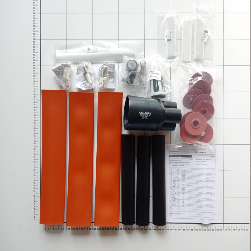 Муфта концевая внутренняя 24кВ СПЕ 3х(70-240) с наконечниками CHE-3F Cellpack ( 427417 )
