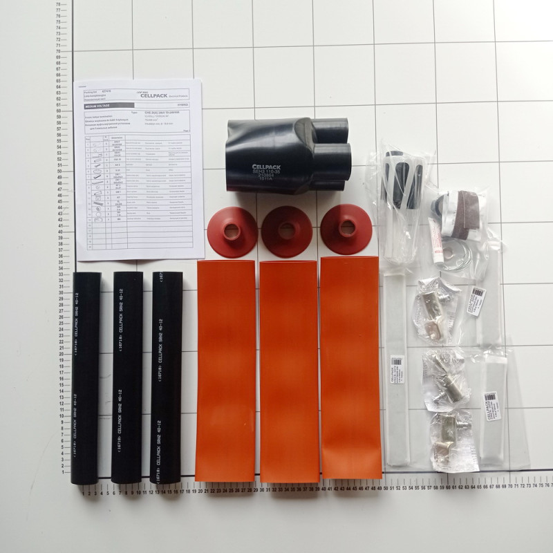 Муфта кінцева внутрішня 24кВ СПЕ 3х(70-240) з наконечниками CHE-3I(A) Cellpack ( 427416 )