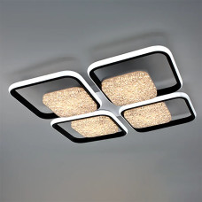 Керована світлодіодна люстра ALMAZ 120W 8S ON/OFF 520x520x75-WHITE/BLACK-220-IP20 Esllse