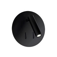 Бра, настінний світильник Azzardo AZ3204 Faro LED 1+1x6W+3W 3000K 420Lm+250Lm IP20 чорний