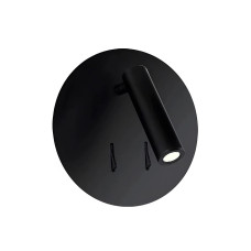 Бра, настінний світильник Azzardo AZ3204 Faro LED 1+1x6W+3W 3000K 420Lm+250Lm IP20 чорний