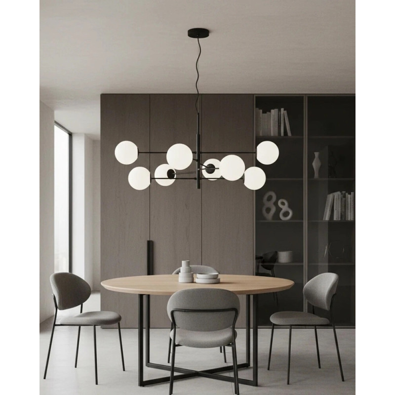 Люстра Azzardo AZ4422 Oviedo G9 8x48W IP20 чорна