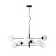 Люстра Azzardo AZ4422 Oviedo G9 8x48W IP20 чорна