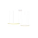 Люстра Azzardo AZ4977 Halo Pendant 80+60 CCT Bluetooth WH + Remote Control, 90 Вт, 4770 лм, 3000K-6000K