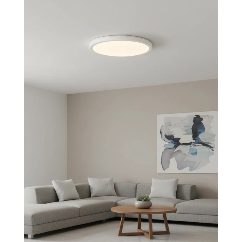 Світильник стельовий з датчиком руху Azzardo AZ5353 Panka Sensor LED 1x12W 2800K/4000K/6000K 780Lm IP40 білий