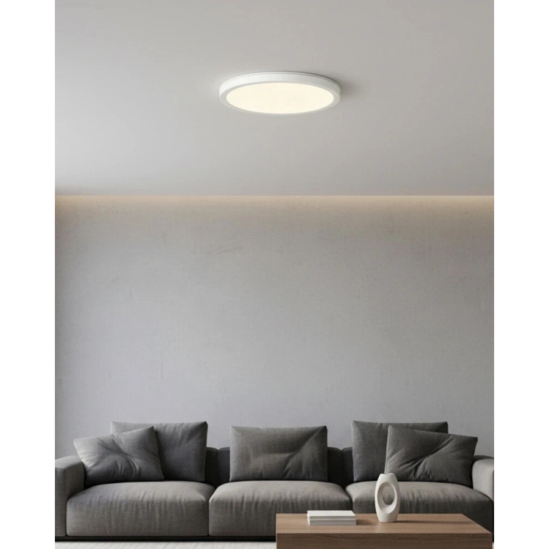 Світильник стельовий з датчиком руху Azzardo AZ5355 Panka Sensor LED 1x18W 2800K/4000K/6000K 1170Lm IP40 білий