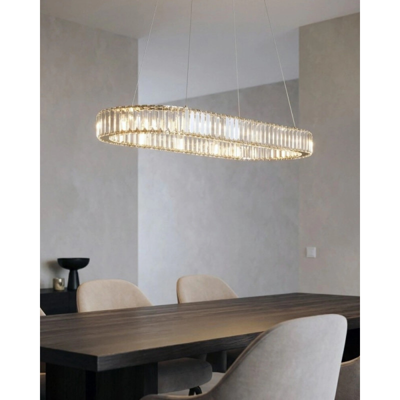 Люстра Azzardo AZ6711 Spark Oval LED 2x71W 3000K-6000K IP20 золота