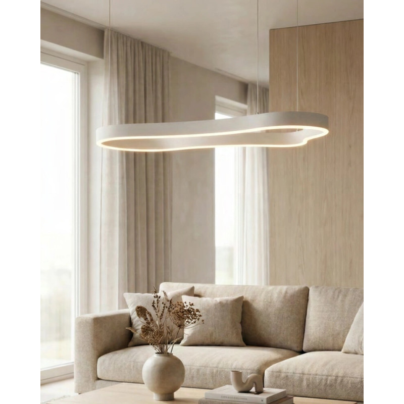 Люстра Azzardo AZ6753 Mirabella Dimm LED 1x60W 3000K 4800Lm IP20 біла
