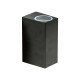 Вуличний світильник фасадний Azzardo AZ4268 Rimini Square GU10 2x35W IP54 чорний