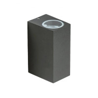 Вуличний світильник фасадний Azzardo AZ4312 Rimini Square GU10 2x35W IP54 темно-сірий