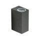 Вуличний світильник фасадний Azzardo AZ4312 Rimini Square GU10 2x35W IP54 темно-сірий