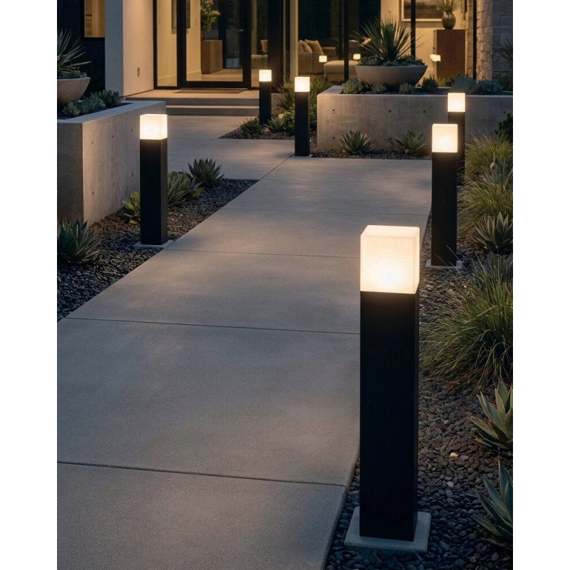 Вуличний світильник садовий Azzardo AZ4444 Sorano E27 1x40W IP54 чорний