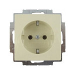 Розетка ABB basic55 слоновая кость 1-я с заземлением ( 2CKA002011A3857 )