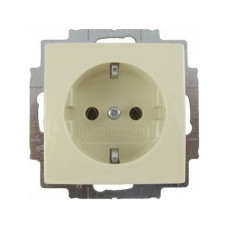 Розетка ABB basic55 слоновая кость 1-я с заземлением ( 2CKA002011A3857 )