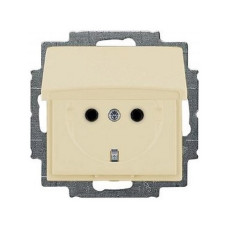 Розетка Basic55 сл.кость 1-я с/с крышк. (б/с) (20 EUK-92-507) 2CKA002018A0351