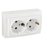 Розетка Nilson Themis белая 2-я с заземлением ( 26111025 )