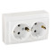 Розетка Nilson Themis белая 2-я с заземлением ( 26111025 )