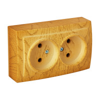 Розетка Nilson Themis дуб 2-я без заземления ( 26251024 )