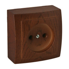Розетка Nilson Themis орех 1-на без заземления ( 26271015 )