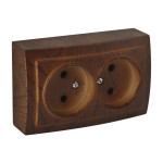 Розетка Nilson Themis орех 2-я без заземления ( 26271024 )