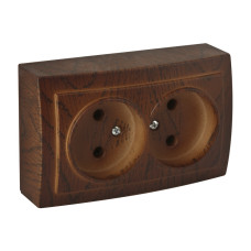 Розетка Nilson Themis орех 2-я без заземления ( 26271024 )