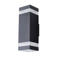 Вуличний світильник фасадний Azzardo AZ5223 Jason Square LED 2x18W 4000K 1440Lm IP65 чорний