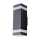 Вуличний світильник фасадний Azzardo AZ5223 Jason Square LED 2x18W 4000K 1440Lm IP65 чорний