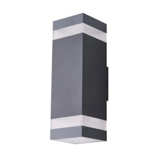 Вуличний світильник фасадний Azzardo AZ5224 Jason Square LED 2x18W 4000K 1440Lm IP65 темно-сірий