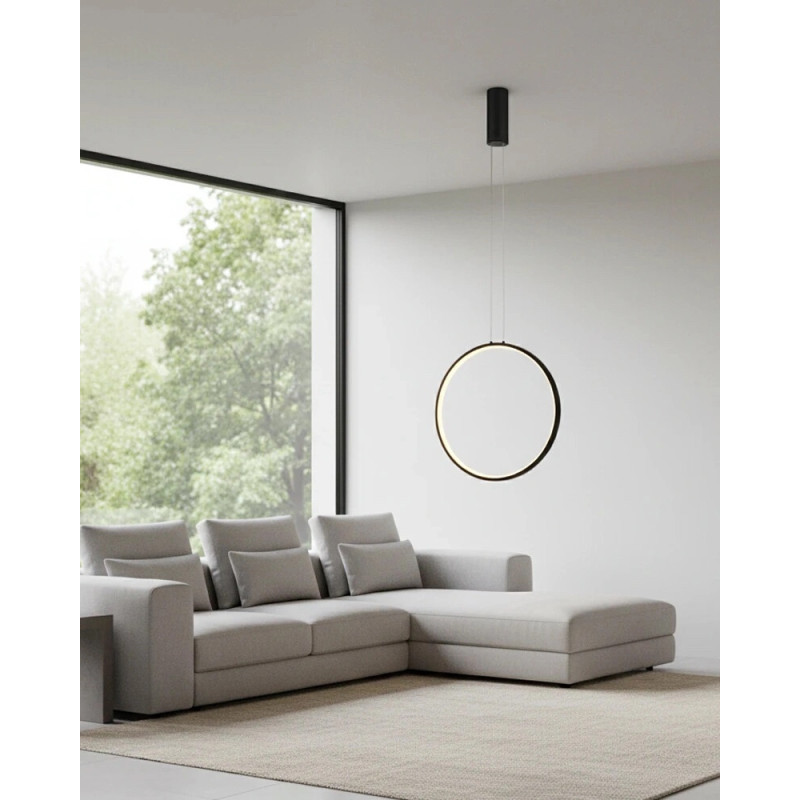 Підвісний світильник, люстра Azzardo AZ5255 Massima LED 1x35W 3000K 2800Lm IP20 чорний