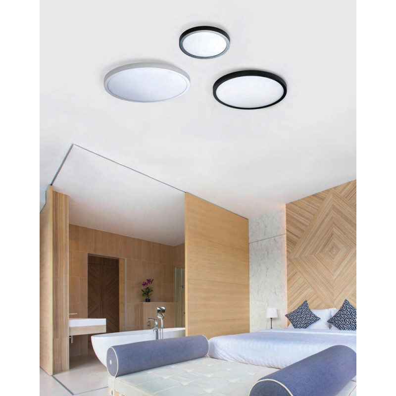 Світильник стельовий Azzardo AZ4243 Malta R LED 1x24W 3000K 2200Lm IP20 чорний