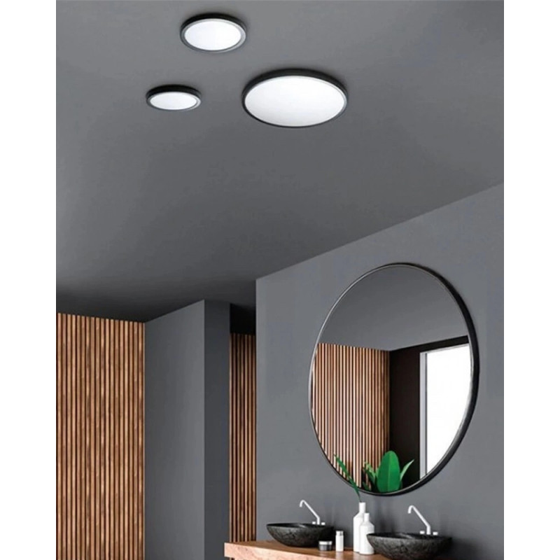 Світильник стельовий Azzardo AZ4244 Malta R LED 1x24W 4000K 2200Lm IP20 чорний