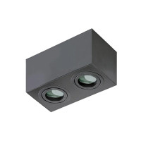 Точковий світильник спот AZzardo BRANT 2 SQUARE IP44 BLACK AZ2879