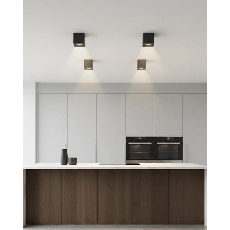 Точковий світильник спот AZzardo BRANT SQUARE IP44 BLACK AZ2878