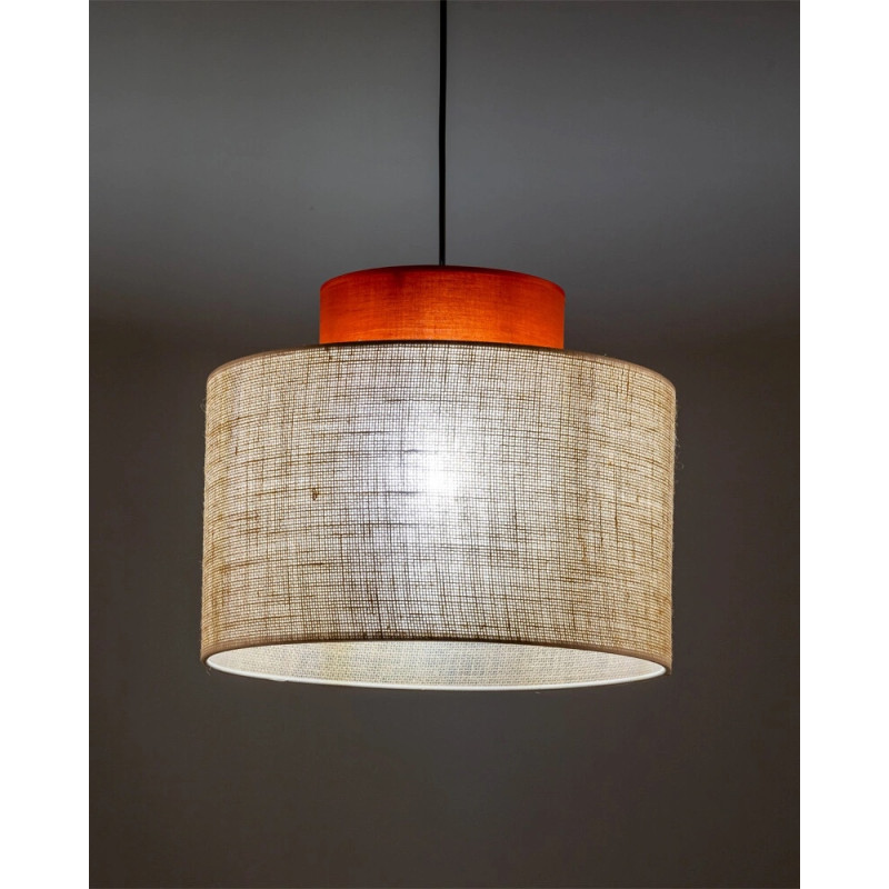 Підвісний світильник, люстра TK Lighting 3139 Duo Juta E27 1x15W IP20 цегляний