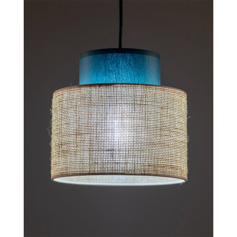 Підвісний світильник, люстра TK Lighting 3257 Duo Juta E27 1x15W IP20 синій