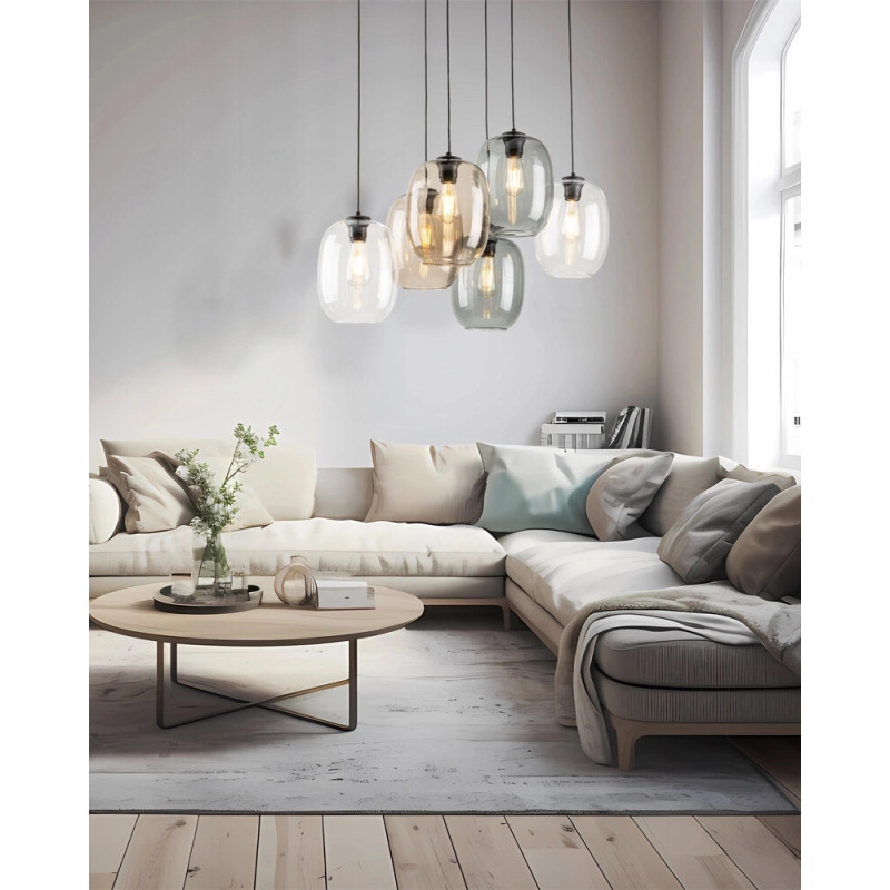 Підвісний світильник, люстра TK Lighting 5974 Elio E27 6x15W IP20 різнокольоровий