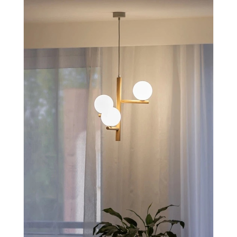 Підвісний світильник, люстра TK Lighting 6799 Estera G9 3x8W IP20 бежевий