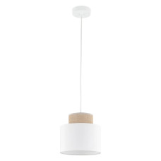 Підвісний світильник, люстра TK Lighting 10078 Duo Juta E27 1x15W IP20 білий