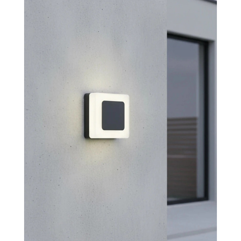 Вуличний фасадний світильник AZzardo ENOK SQUARE WALL 4000K BK AZ4462