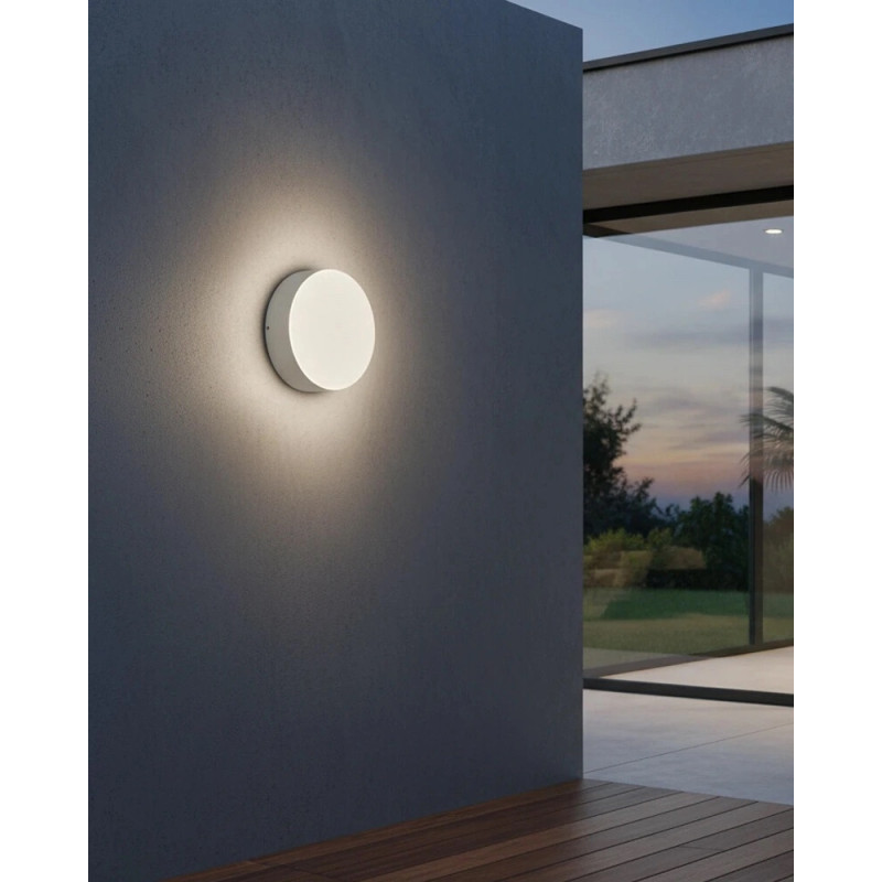Вуличний фасадний світильник Azzardo AZ4494 Casper Round LED 1x15W 3000K 1200Lm IP54 білий