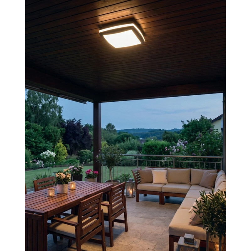 Вуличний стельовий світильник Azzardo AZ2186 Fano S LED 1x9W 3000K 582Lm IP54 темно-сірий