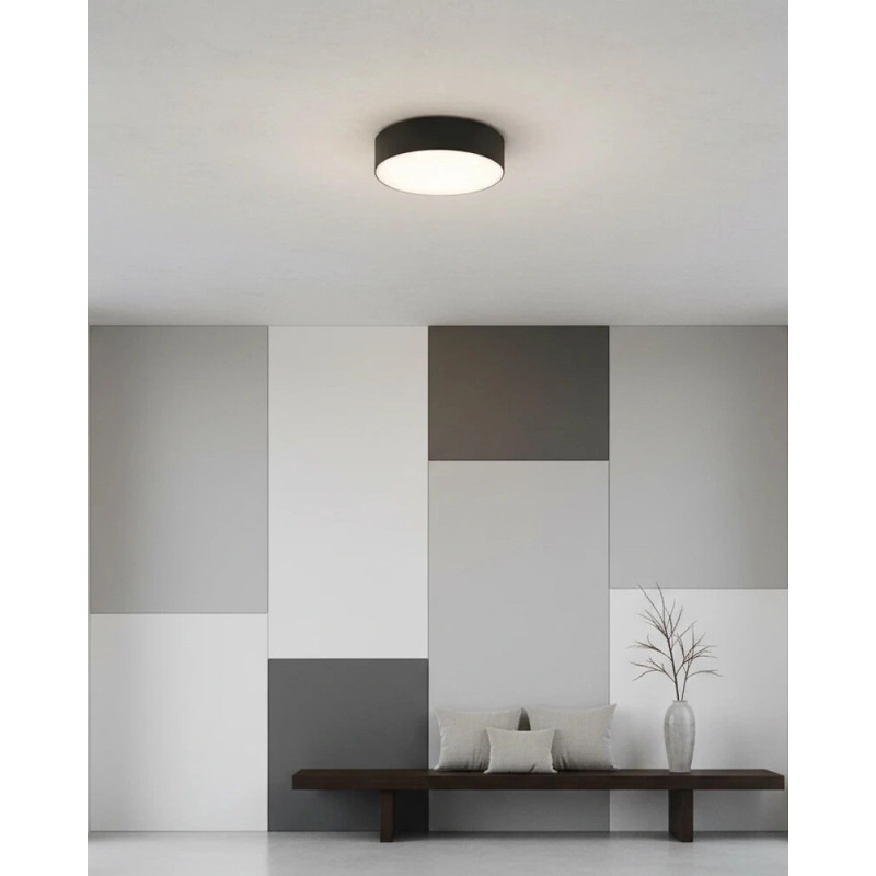 Вуличний стельвоий світильник Azzardo AZ4490 Casper Round LED 1x15W 3000K 1200Lm IP54 чорний