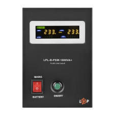 Джерело безперебійного живлення з правильною синусоїдою LP LPL-B-PSW-1000VA+ (700B) 10A/30A з правильною синусоїдою 12V