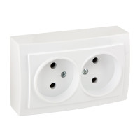 Розетка Nilson Themis белая 2-я без заземления ( 26111024 )