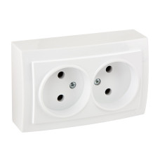 Розетка Nilson Themis белая 2-я без заземления ( 26111024 )