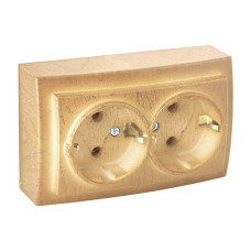 Розетка Nilson Themis клен 2-я с заземлением ( 26281025 )