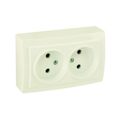 Розетка Nilson Themis кремовая 2-я без заземления ( 26121024 )