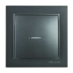 Выключатель Nilson Thor антрацит 1кл с подсветкой ( 27161002 )