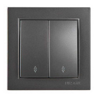 Вимикач Nilson Thor антрацит 2кл прохідний ( 27161009 )